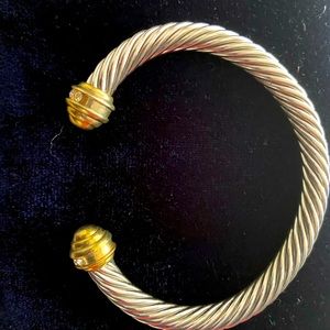 Statement Silver twist bangle